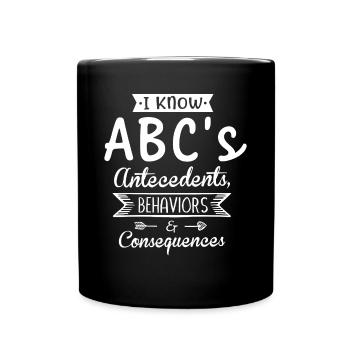 Behavioral Analyst Therapist Psychologist - Full Colour Mug - black - Front