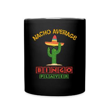 Mexikanisches Bingo, Mexiko-Bingo-Spieler - Tasse einfarbig - Schwarz - Vorne