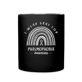 We Wear Gray For Phasmophobia Consciousness - Full Colour Mug - black - Front