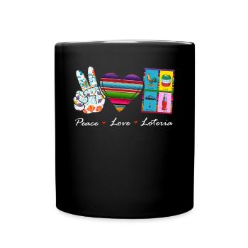 Mexikanisches Bingo, Mexiko-Bingo-Spieler - Tasse einfarbig - Schwarz - Vorne