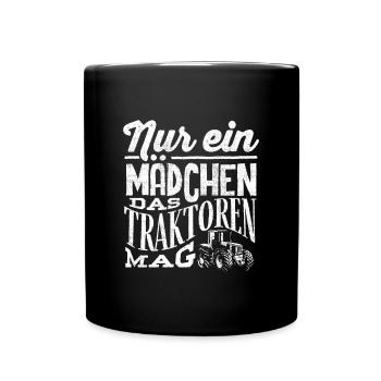 Just a girl what tractors like, farmer - Full Colour Mug - black - Front
