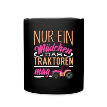 Just a girl what tractors like, farmer - Full Colour Mug - black - Front