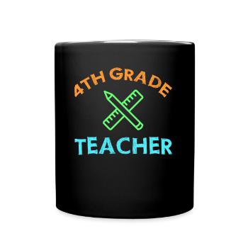 4th Grade Teacher Educator Job Education School - Full Colour Mug - black - Front