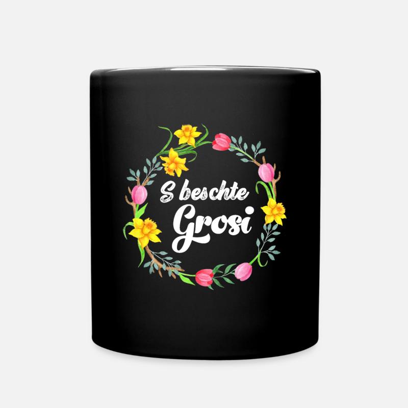 S Beschte Grosi Oma Schweiz Schweizerdeutsch Omi - Tasse einfarbig - Schwarz