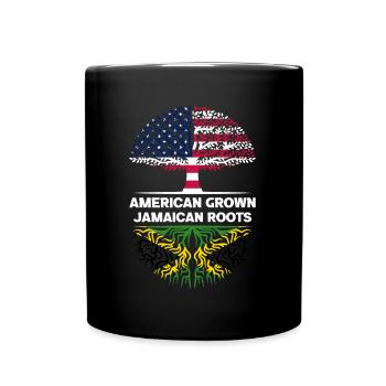 American grown Jamaican Roots Jamaika - Tasse einfarbig - Schwarz - Vorne