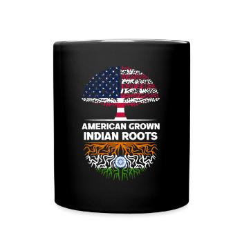 American grown Indian Roots Indien - Tasse einfarbig - Schwarz - Vorne