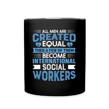International Social Worker Occupation Profession - Tasse einfarbig - Schwarz - Vorne