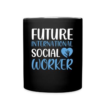 Future profession de travailleur social international - Mug uni - noir - Devant