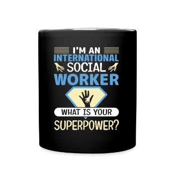 Je suis une profession de travailleur social international - Mug uni - noir - Devant