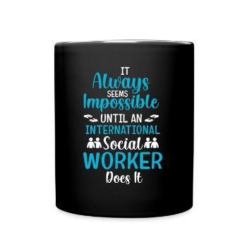 Cela semble toujours impossible jusqu’à ce qu’un - Mug uni - noir - Devant