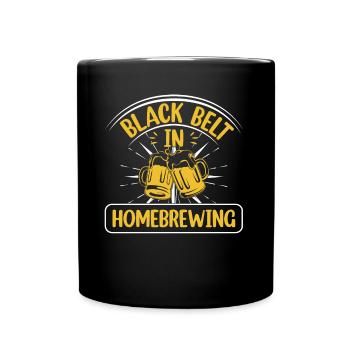 Black Belt In Homebrewing Beer Brewing Alcohol - Full Colour Mug - black - Front