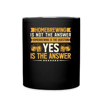 Homebrewing Beer Brewing Alcohol Drinker Alcoholic - Full Colour Mug - black - Front