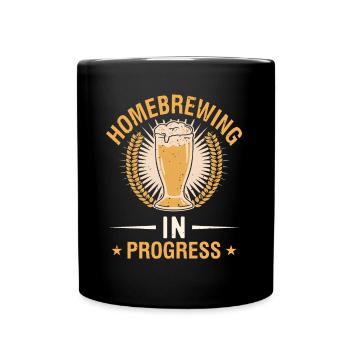 Homebrewing In Progress Beer Brewing Alcoholic - Full Colour Mug - black - Front