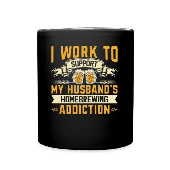 Homebrewing Beer Brewing Alcohol Drinker Alcoholic - Full Colour Mug - black - Front
