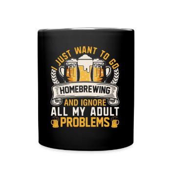 Homebrewing Beer Brewing Alcohol Drinker Alcoholic - Full Colour Mug - black - Front