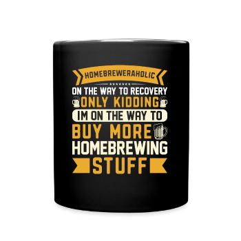 Homebrewing Beer Brewing Alcohol Drinker Alcoholic - Full Colour Mug - black - Front