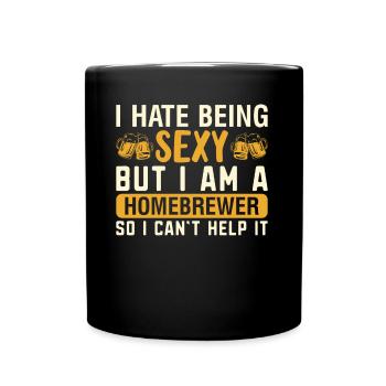 Homebrewing Beer Brewing Alcohol Drinker Alcoholic - Full Colour Mug - black - Front