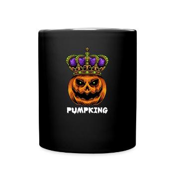 Pumpkin Man Crown King Halloween Suit - Full Colour Mug - black - Front