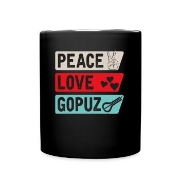 Peace Love Gopuz Instruments à cordes - Mug uni - noir - Devant