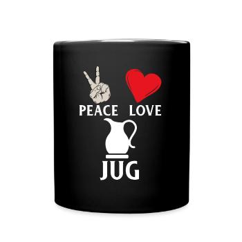 Peace Love Jug Instrument Jug Musique - Mug uni - noir - Devant