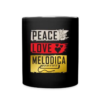 Peace Love Melodica Instrument de musique - Mug uni - noir - Devant