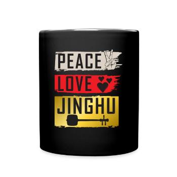 Peace Love Jinghu Musical Instrument - Tasse einfarbig - Schwarz - Vorne