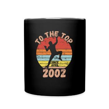 Birthday Climbing Bouldering since April 2002 - Full Colour Mug - black - Front