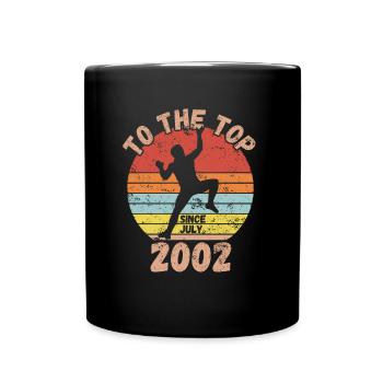 Birthday Climbing Bouldering since July 2002 - Full Colour Mug - black - Front