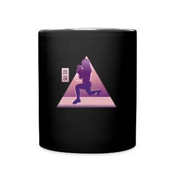 Vaporwave HIIT - Tasse einfarbig - Schwarz - Vorne
