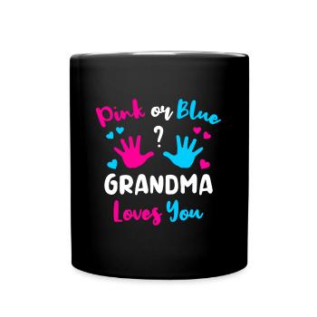 Oma Großmutter Omi Enkelkind Enkel Ich Werde Oma - Tasse einfarbig - Schwarz - Vorne