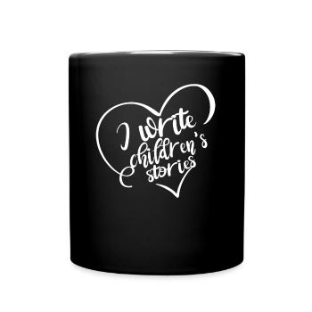 I write children's stories quotation book children - Full Colour Mug - black - Front