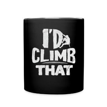 Grimpeurs, Escalade d’une montagne, Bloc - Mug uni - noir - Devant