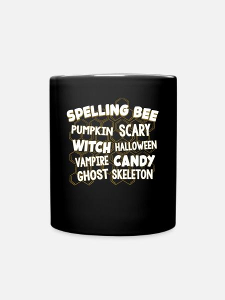 Halloween, Hexe, Süßigkeiten, Geist - Tasse einfarbig - Schwarz