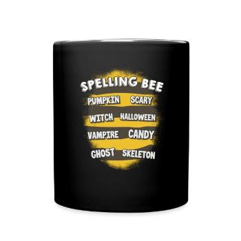 Halloween, Hexe, Süßigkeiten, Geist - Tasse einfarbig - Schwarz - Vorne