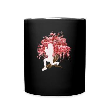 Japanische Kirschblüte HIIT - Tasse einfarbig - Schwarz - Vorne