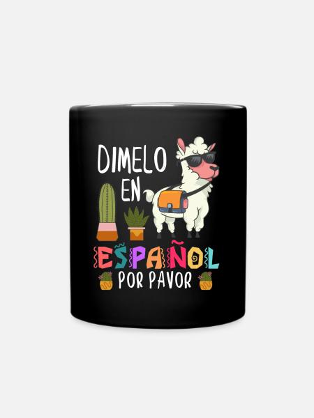 Spanischlehrer, Spanisch Unterrichten - Tasse einfarbig - Schwarz