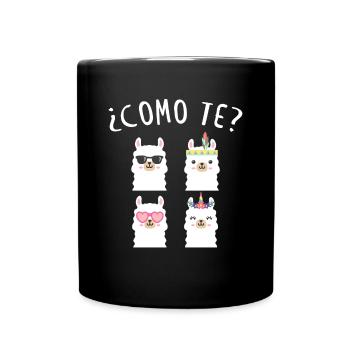 Como Te Lamas, Lama - Tasse einfarbig - Schwarz - Vorne