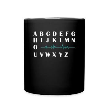 PQRST Nurse, Nursing - Full Colour Mug - black - Front