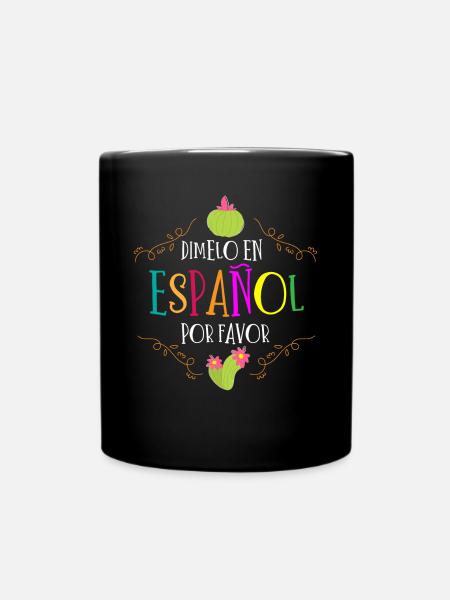 Spanischlehrer, Spanisch Unterrichten - Tasse einfarbig - Schwarz