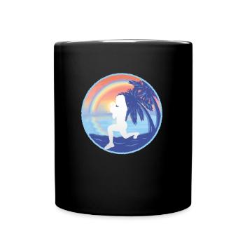 HIIT Fitness Frau - Tasse einfarbig - Schwarz - Vorne