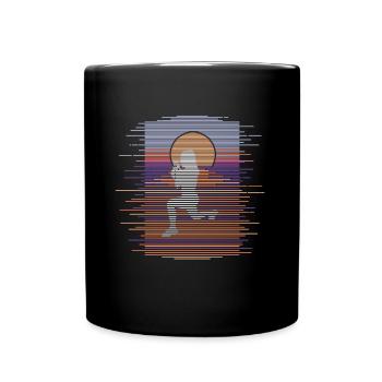 Linien HIIT - Tasse einfarbig - Schwarz - Vorne