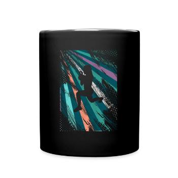 Retro HIIT - Tasse einfarbig - Schwarz - Vorne