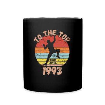 Geburtstag Klettern Bouldern seit April 1993 - Tasse einfarbig - Schwarz - Vorne