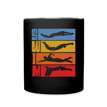 Natation, natation, sports nautiques - Mug uni - noir - Devant