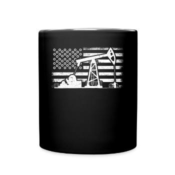 U.S. oilfield, oilfield workers - Full Colour Mug - black - Front