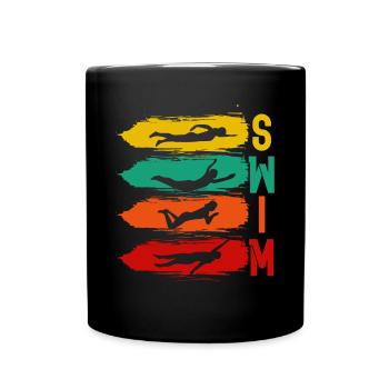 Natation, natation, sports nautiques - Mug uni - noir - Devant