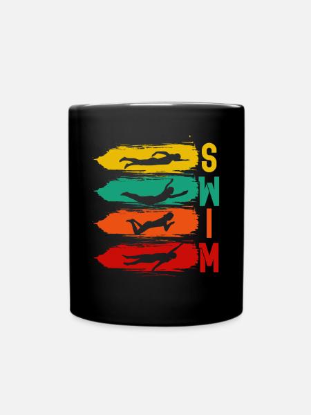 Natation, natation, sports nautiques - Mug uni - noir