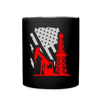 U.S. oilfield, oilfield workers - Full Colour Mug - black - Front