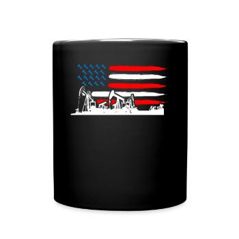 U.S. oilfield, oilfield workers - Full Colour Mug - black - Front
