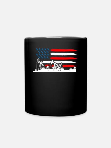 Champs pétrolifères américains, travailleurs des champs pétrolifères - Mug uni - noir